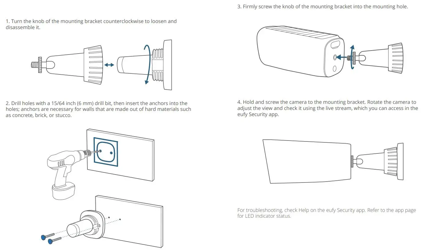 S330 EufyCam Add-On Camera User Guide - MOUNTING THE CAMERA