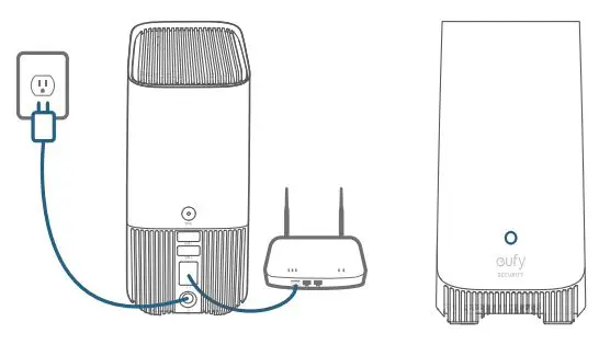 S330 EufyCam Add-On Camera User Guide - Power and connect S380 HomeBase to your router