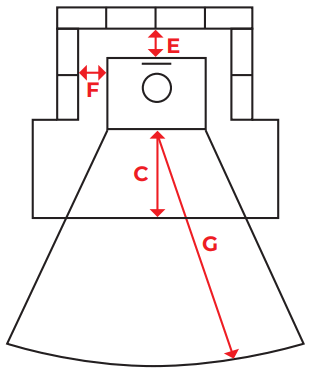 Mifires Skiddaw 49 kW Ecodesign Wood Burning Stove - Recommended distances