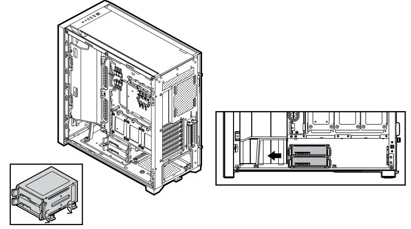 CORSAIR iCUE 5000X RGB User Guide - MOVING THE HDD CAGE