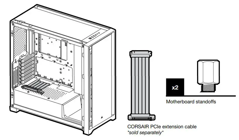 CORSAIR iCUE 5000X RGB User Guide - VERTICAL MOUNT GPU