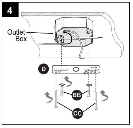 allen roth CLL14CH Flush Mount Ceiling Fixtur - ASSEMBLY INSTRUCTIONS 4