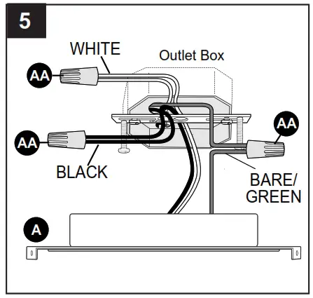 allen roth CLL14CH Flush Mount Ceiling Fixtur - ASSEMBLY INSTRUCTIONS 5