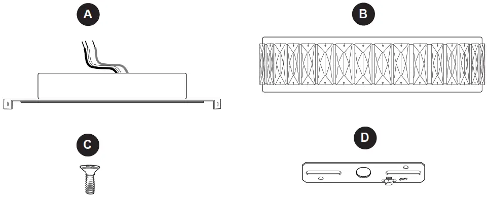 allen roth CLL14CH Flush Mount Ceiling Fixtur - PACKAGE CONTENTS