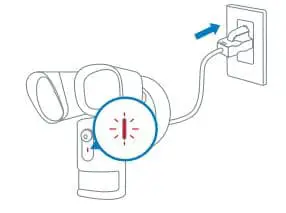 Power On the Floodlight Camera Indoors