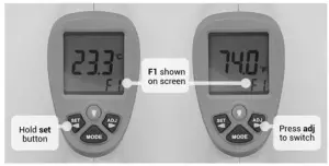 OMEGA OS820 Series Non Contact Body IR Thermometer with 3 Color Alarm Backlight Display - instalation3