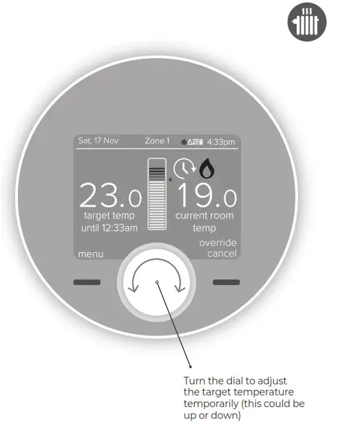 ideal HEATING Halo Combi Wi-Fi Wireless Boiler Thermostat- OVERRIDE