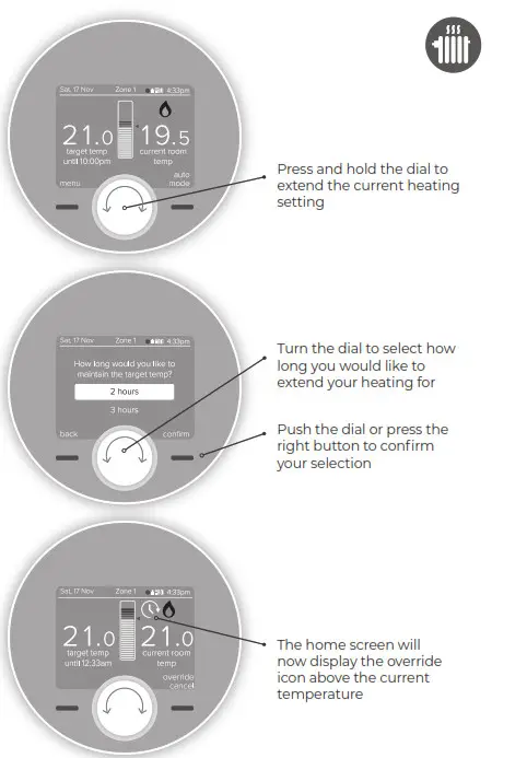 ideal HEATING Halo Combi Wi-Fi Wireless Boiler Thermostat- PLUS HOURS
