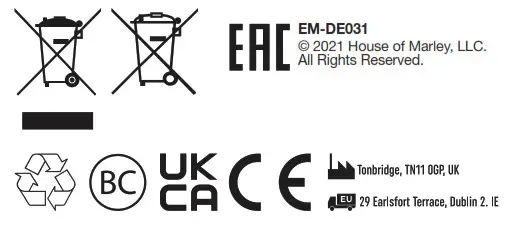 MARLEY REDEMPTION ANC 2 Wireless Earbuds- symbols