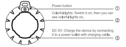 MINISO 1112B Fashion Speaker with Colorful Lights fig1