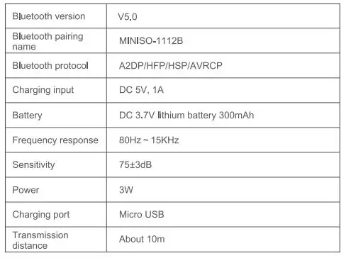 MINISO 1112B Fashion Speaker with Colorful Lights fig2