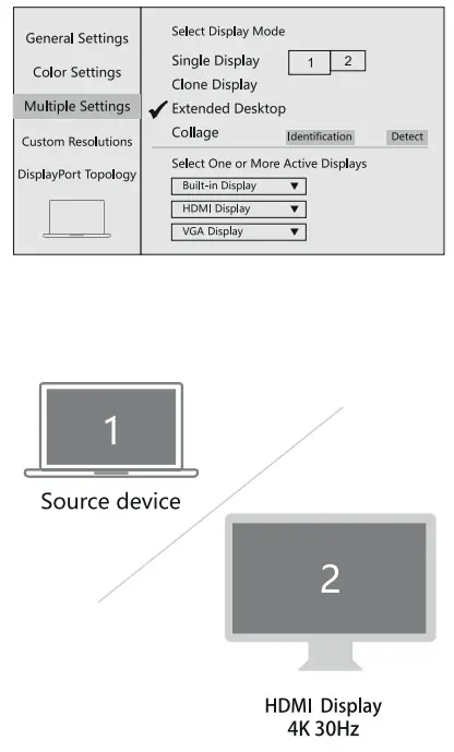 EZQuest X40016 USB C to HDMI 4K 60Hz Adapter with HDR - displa seting3
