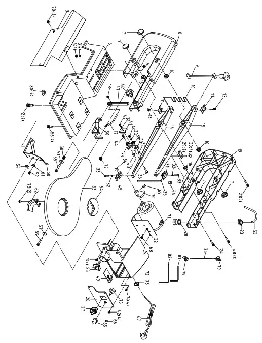 HARBOR FREIGHT 62519 16 Inch Variable Speed Scroll Saw- Assembly Diagram