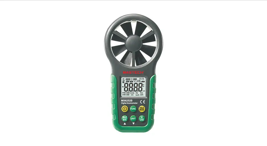 Mastech Ms6252b Digital Anemometer With Temperature/humidity User Guide