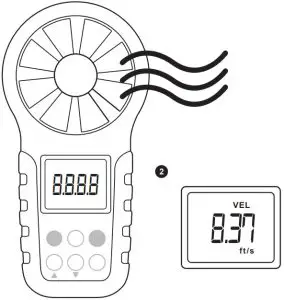 MASTECH MS6252B Digital Anemometer with TemperatureHumidity - SPEED