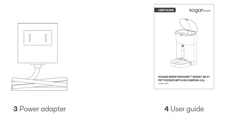 kogan KASMPTFDCMA Smarter Home Smart Wi Fi Pet Feeder 4 3 - COMPONENTS