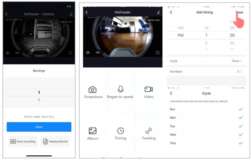 kogan KASMPTFDCMA Smarter Home Smart Wi Fi Pet Feeder 4 3 - Scheduling multiple feeds