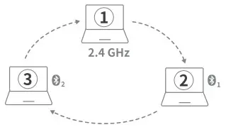 rapoo M200 Multi Mode Wireless Mouse - paired device