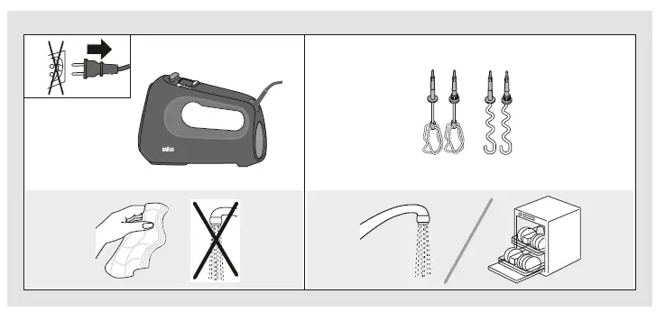 BRAUN HM1010BK MultiMix 1 Hand Mixer 4