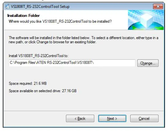 ATEN RS-232 Control Tool Apps 4