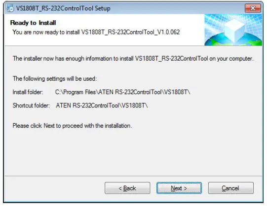 ATEN RS-232 Control Tool Apps 6
