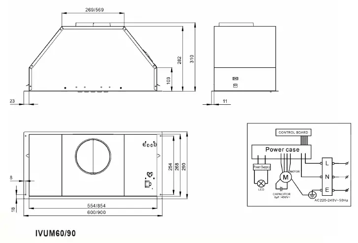 ILVE IVUM90 Under Cupboard Rangehood Instruction Fig6
