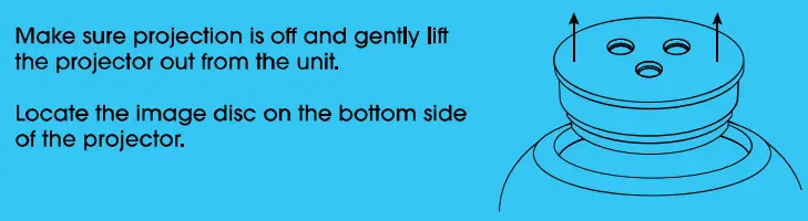 HoMEDiCS MYBS315 SoundSpa Lullaby Sound Machine Instructions - Changing the orientation of projector images