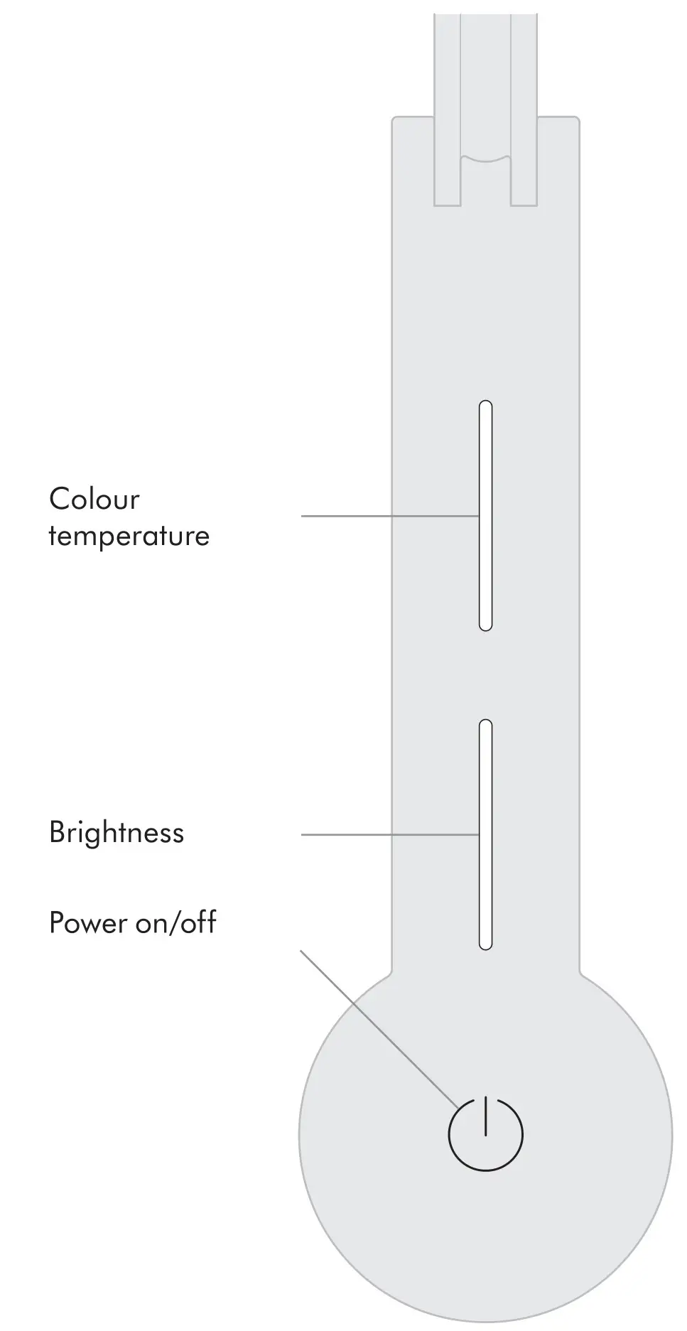 dyson CD05 CSYS Desk Task Light - Controls
