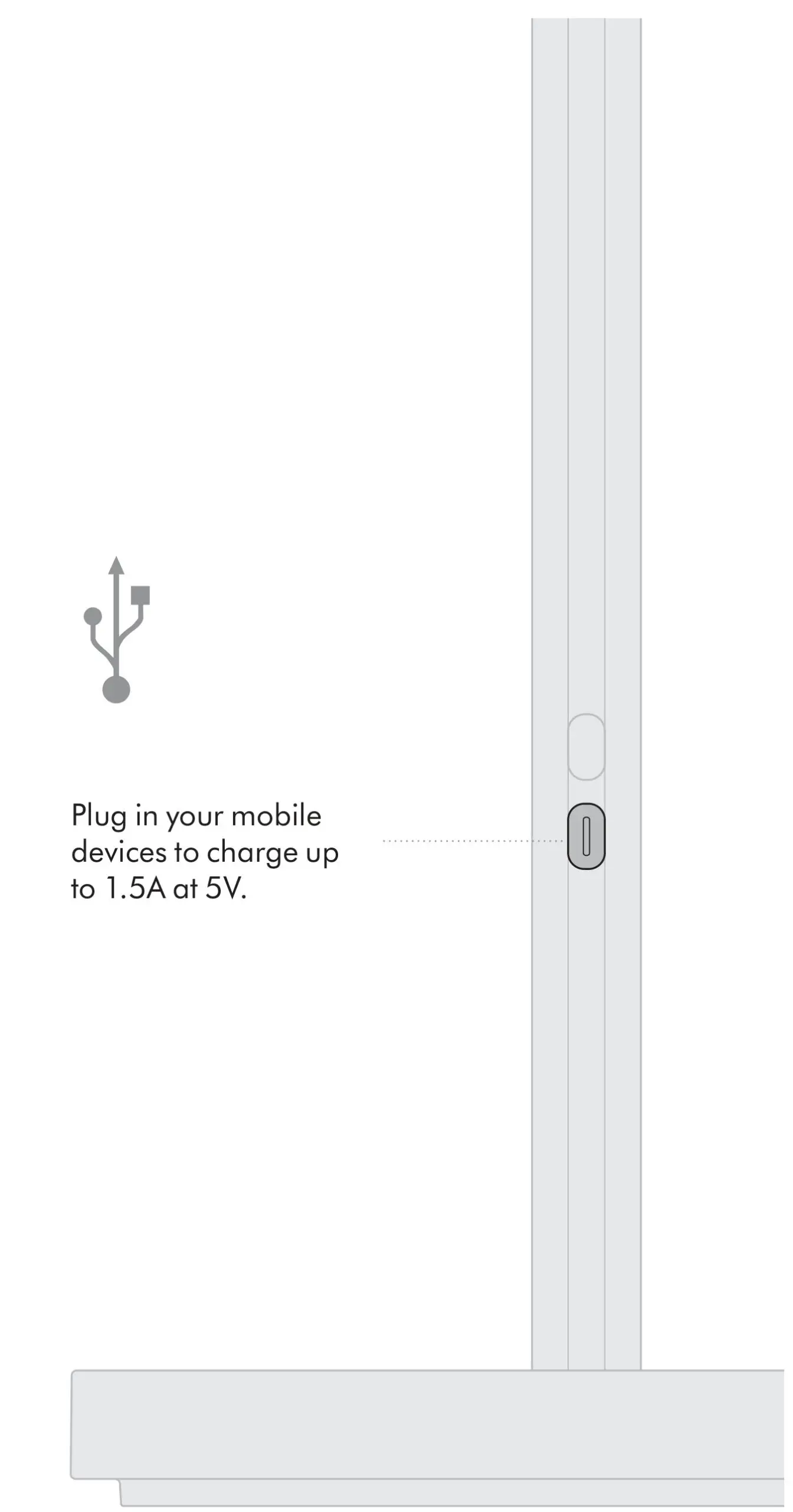 dyson CD05 CSYS Desk Task Light - USB-C charging point