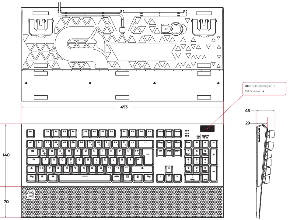 SPC GEAR GK650K Wireless Keyboard - fig1