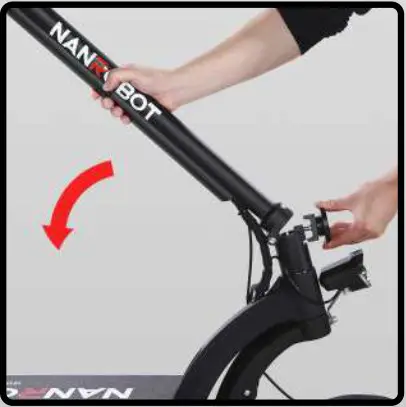 NANROBOT Lightning 8 Inch Wide Wheel RoadRunner Scooters - Handlebar Folding 3