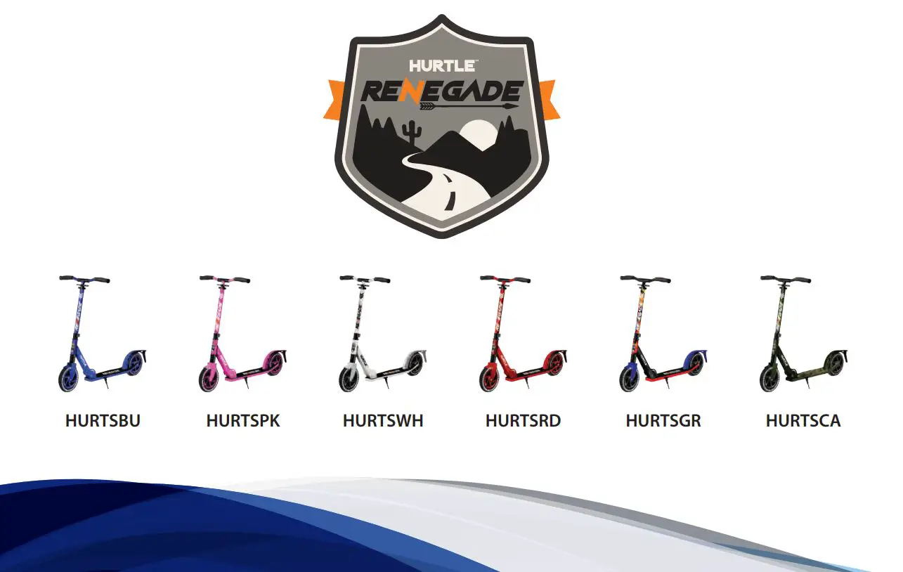 RENEGADE Lightweight and Foldable Kick Scooter User Manual - Logo and Vertices color