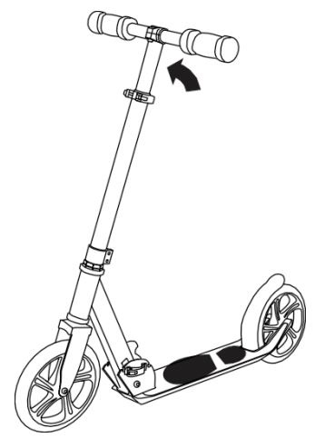 RENEGADE Lightweight and Foldable Kick Scooter User Manual - Release the lever and continue