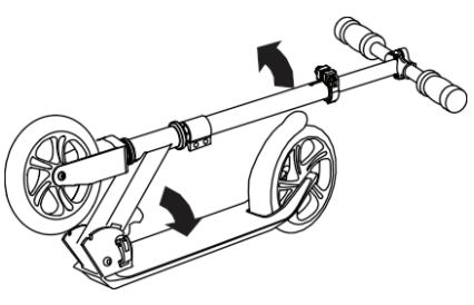 RENEGADE Lightweight and Foldable Kick Scooter User Manual - unfold the scooter