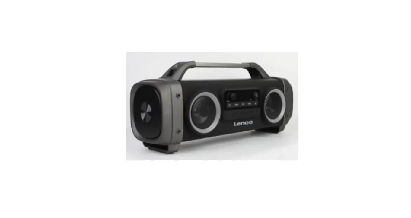 Lenco Spr-100 Splashproof Portable High Power Boombox User Manual