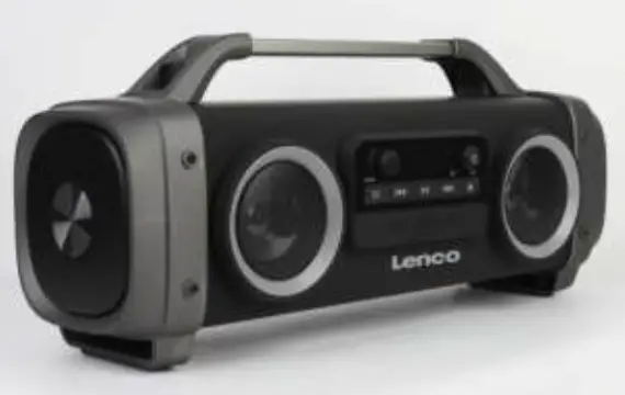 Lenco SPR-100- Splashproof -Portable- High- Power -Boombox -product