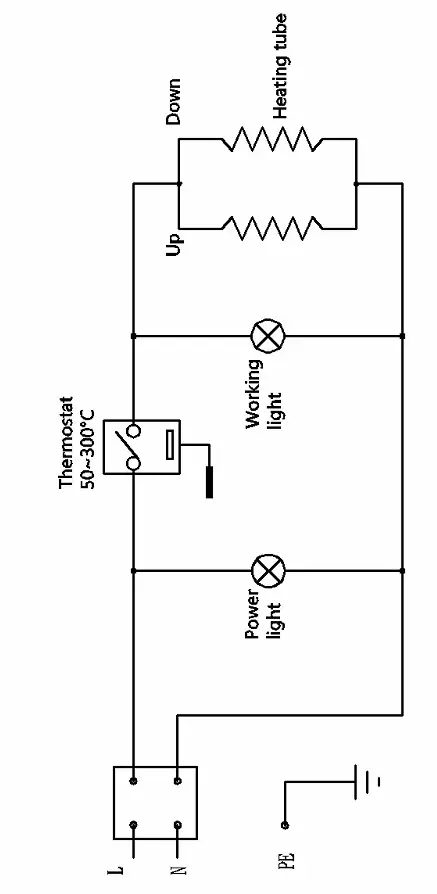 saro PG 2 Electric Grill - CIRCUIT DIAGRAM