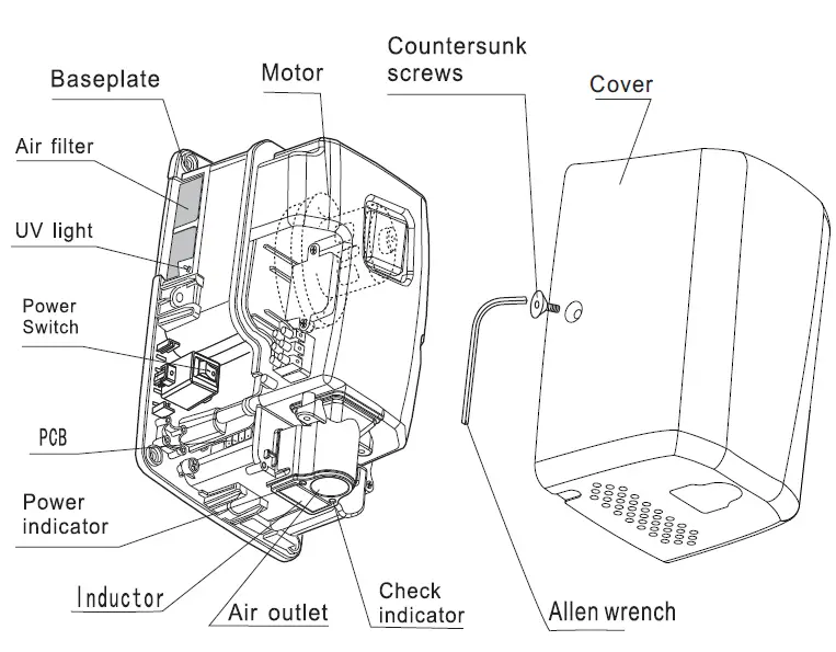 Dryflow TFJ0 TurboForce Junior Plus Hand Dryer 1