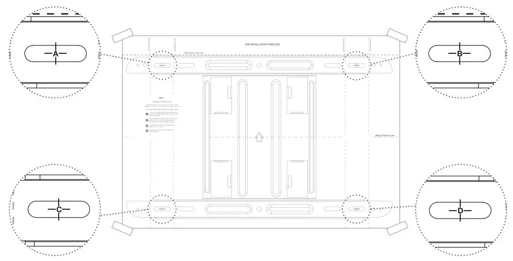amazonbasics Longer Extension Dual Arm Full Motion TV Mount User Manual - Attach 4 comer