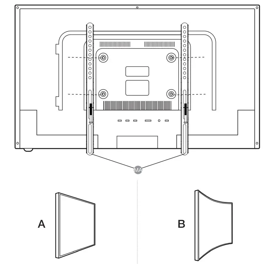 amazonbasics Longer Extension Dual Arm Full Motion TV Mount User Manual - Attachning the Mount Arms to Display