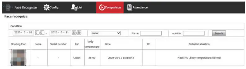 Safe Space Scan Technology 3S 07TW Face Recognize and Temperature Measurement Panel - 32
