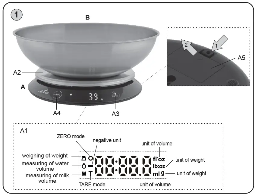 ETA777790000 Carrie Digital kitchen Scale-fig1
