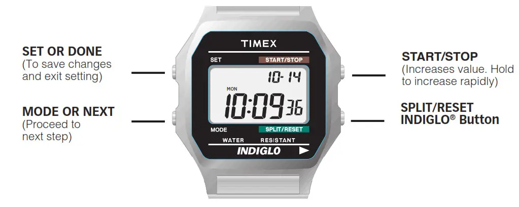 TIMEX Retro Digital Wrist Watch