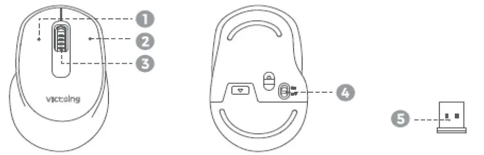 VicTsing PC299A Wireless Mouse 5
