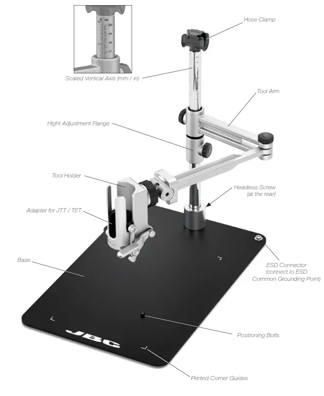 JBC RWS Rework Adjustable Arm for PHS - FIg 1