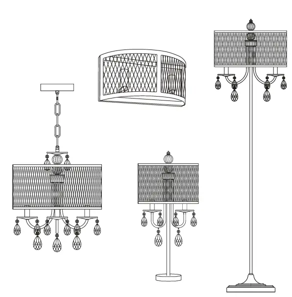 liderlamp SA0868 BRESSO Chandelier chain FIG 1