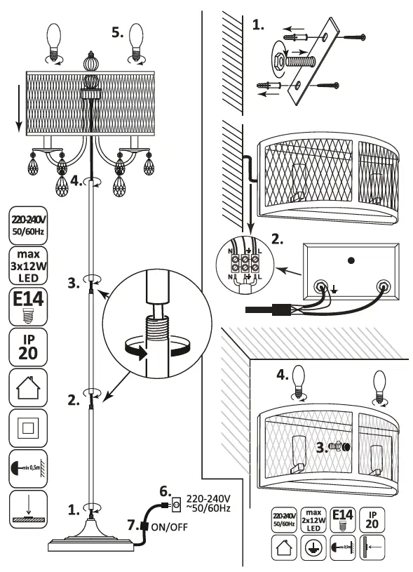liderlamp SA0868 BRESSO Chandelier chain FIG 2