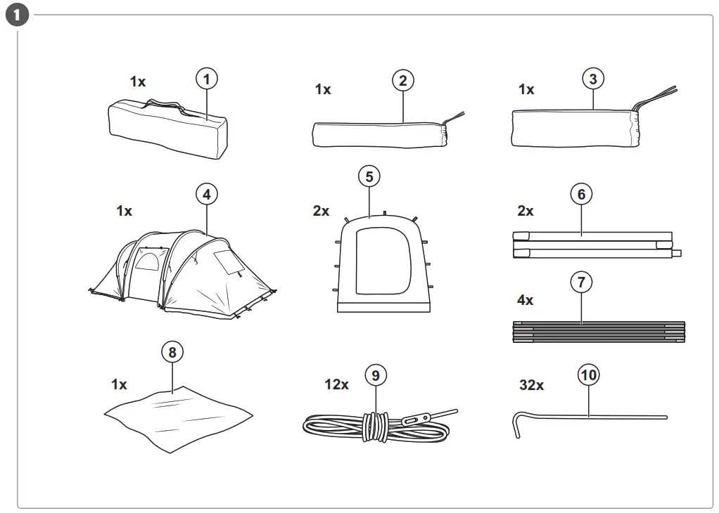 KAYOBA 008787 Four Man Tent - fig
