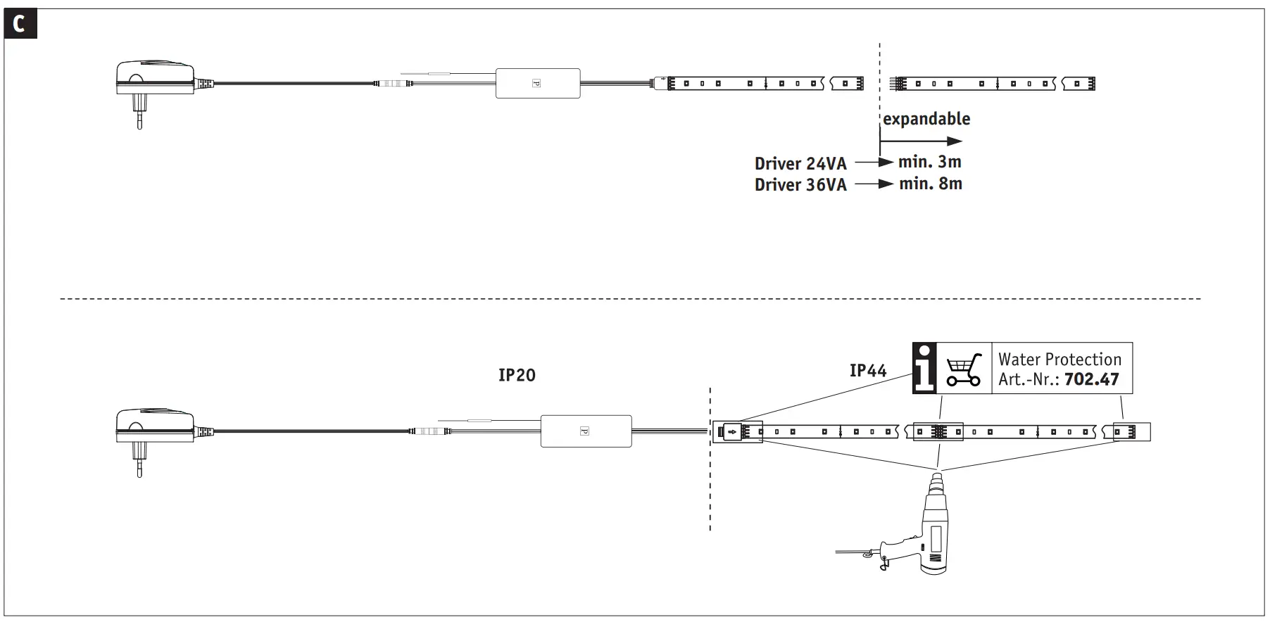 788.68 MaxLED 250 Ready-to-use Zigbee Strip Installation