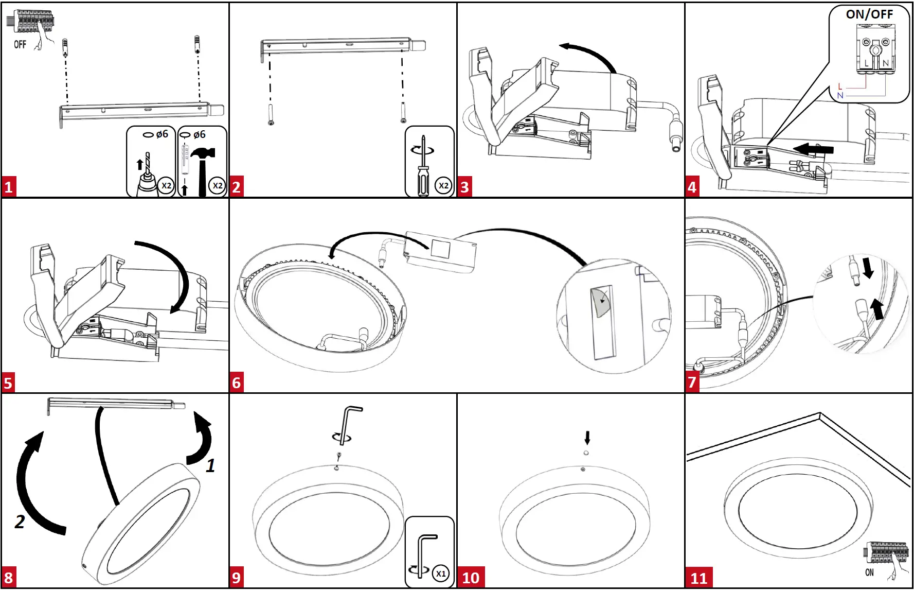 resistex 749363 Plafoled Sleek Design LED Wall Ceiling Light fig 2